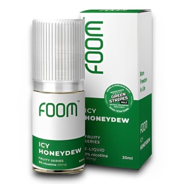 Foom ICY HONEYDEW Salt 30mg 30ml Green Stripes Saltnic Liquid Vape Pod