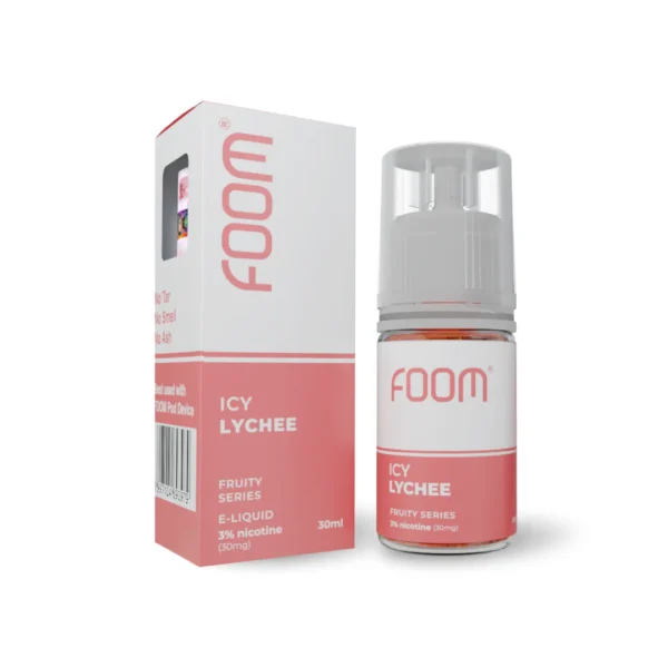 Foom ICY LYCHEE Salt Nic 30mg 30ml Liquid Vape Ice Fruity Series Saltnic