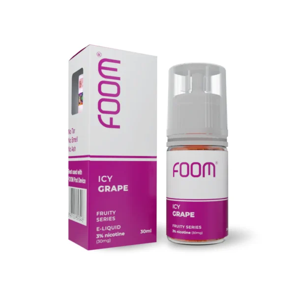 Foom ICY GRAPE Salt Nic 30mg 30ml Liquid Vape Ice Fruity Series Saltnic